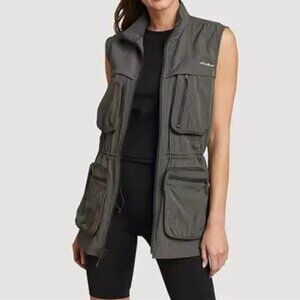 EDDIE BAUER WOMEN'S GUIDE UPF UTILITY PHOTOGRAPHER FISHING VEST CARBON XS
